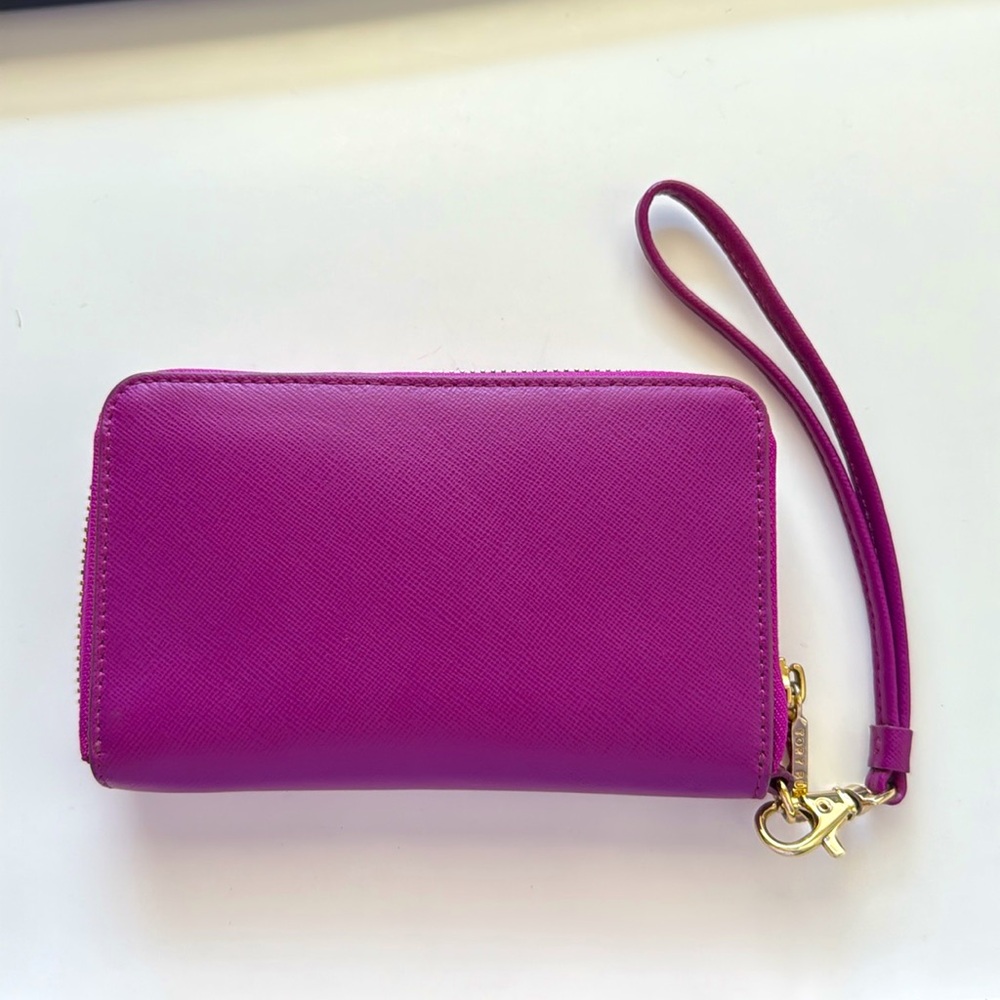 EUC Tory Burch Dena Leather Zip Continental Clutch Wallet - Picture 3 of 9